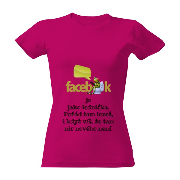 Tričko s potiskem Facebook dámské