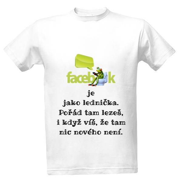 Tričko s potiskem Facebook pánské