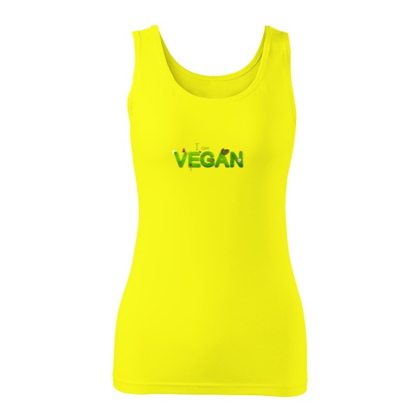 Tričko s potiskem I am vegan tílko