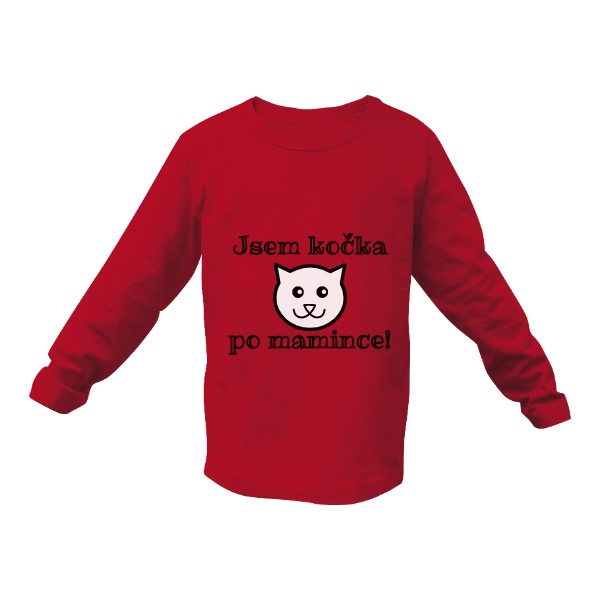 Tričko s potiskem Jsem kočka po mamince