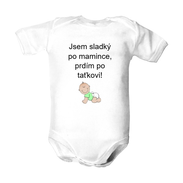 Dětské body  s potiskem Jsem sladký po mamince