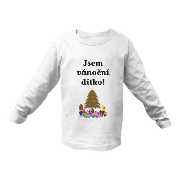 Tričko s potiskem Jsem vánoční dítko