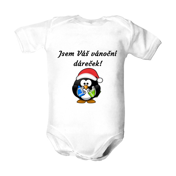 Dětské body  s potiskem Jsem Váš vánoční dáreček