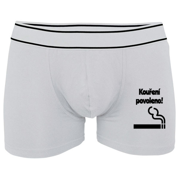 Boxerky Kariban s potiskem Kouření povoleno
