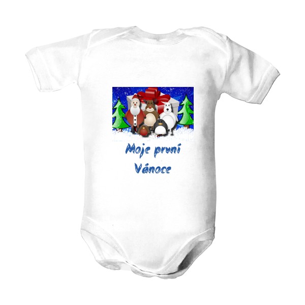 Dětské body  s potiskem Moje první Vánoce 2