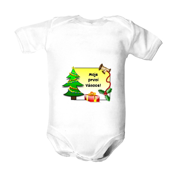 Dětské body  s potiskem Moje první Vánoce 3