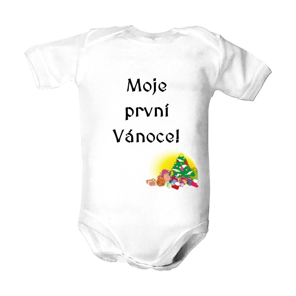 Dětské body  s potiskem Moje první Vánoce