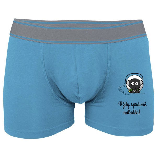 Boxerky Kariban s potiskem Vždy správně naladěn
